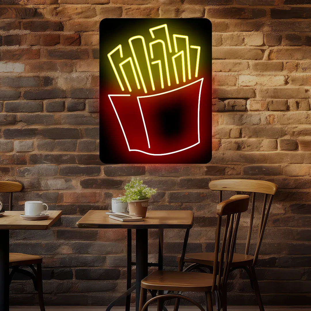 Fries Neon Sign | Red