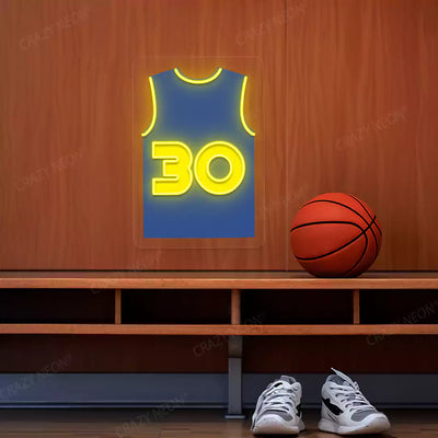 San Francisco Curry 30 Jersey Basketball Neon Artwork