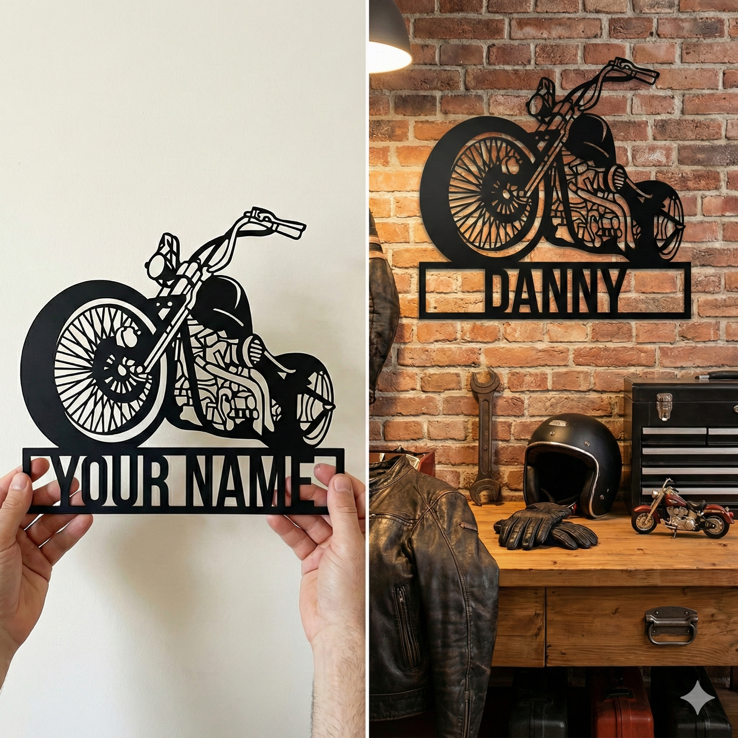 Personalized Motorcycle Metal Sign