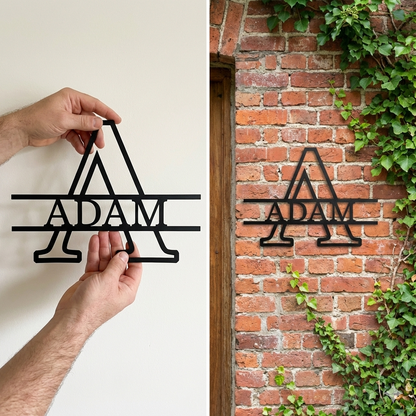 Split Letter Metal Monogram