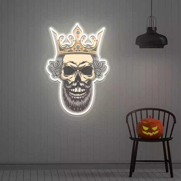 Majestic Skull Neon Artwork