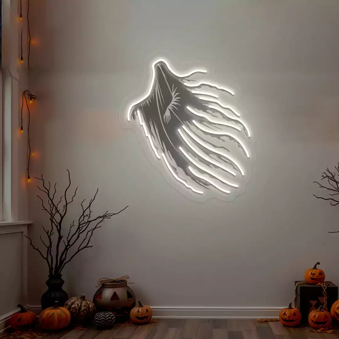 Haunting Wraith Neon Artwork | Warmwhite