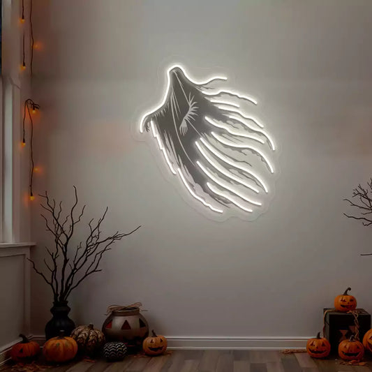 Haunting Wraith Neon Artwork | Warmwhite