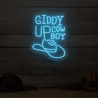 Giddy Up Cowboy Neon Sign | Iceblue