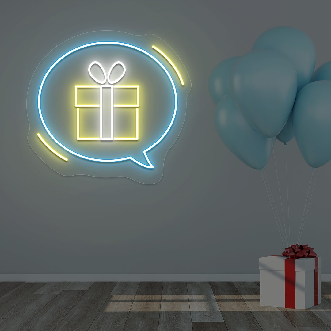 Gifted Thoughts Neon Sign | Yellow