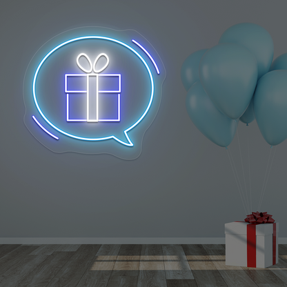 Gifted Thoughts Neon Sign | Blue