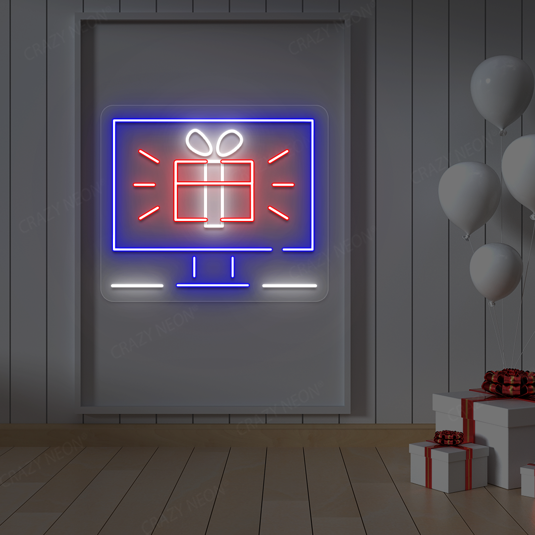 Virtual Gift On Screen Neon Sign | Red