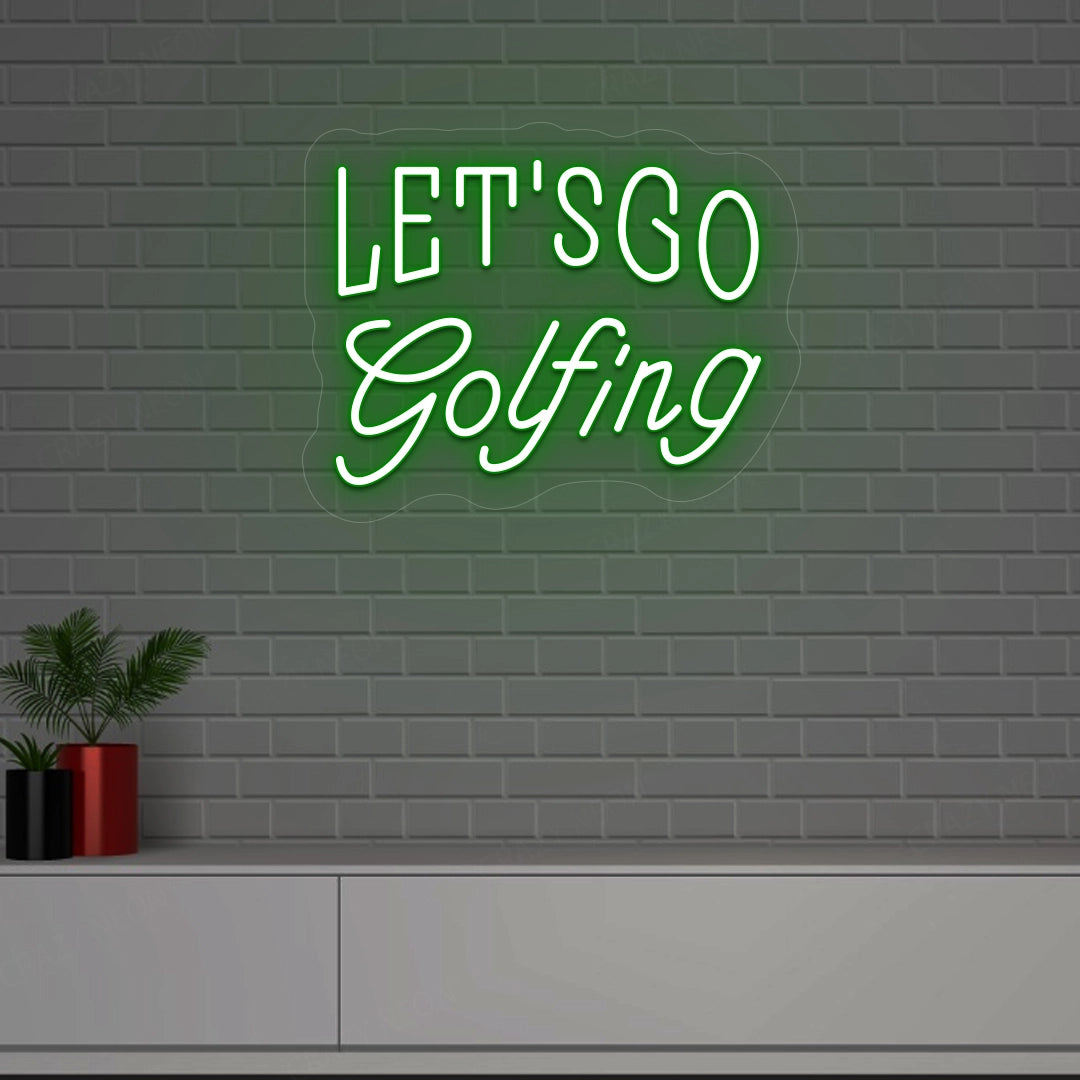 Let's Go Golfing Neon Sign | Green