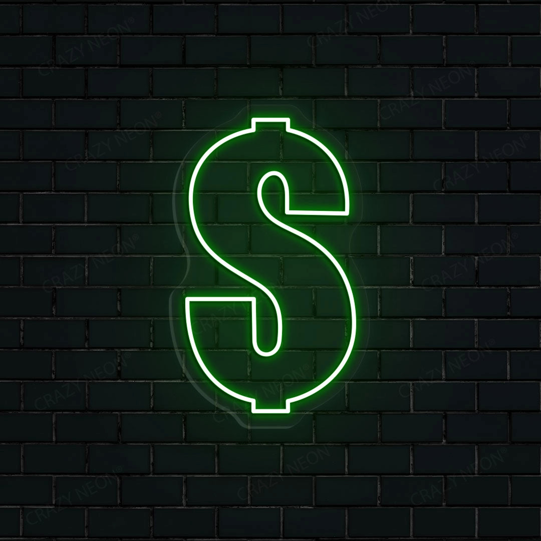 Dollar Neon Sign | Green