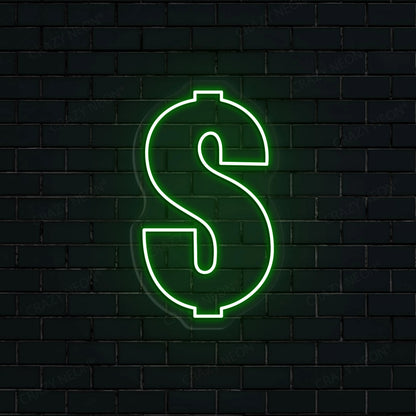 Dollar Neon Sign | Green