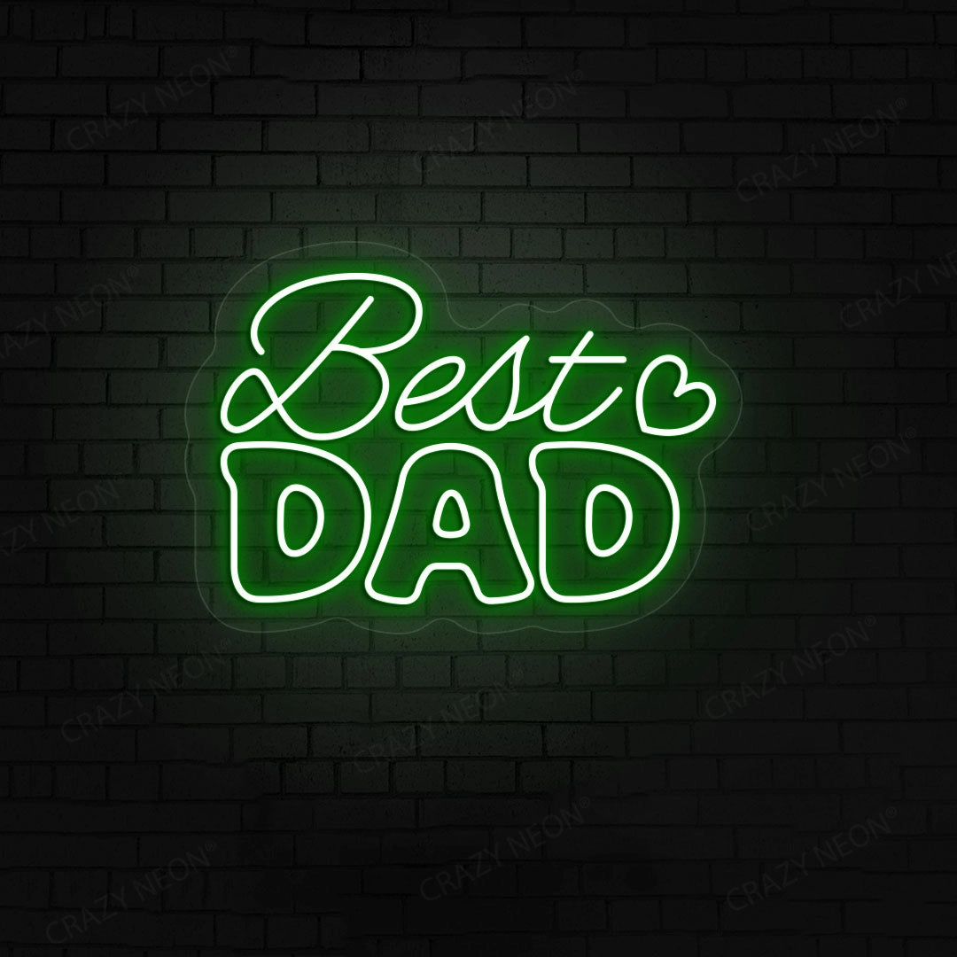 Best Dad Neon Sign | Green