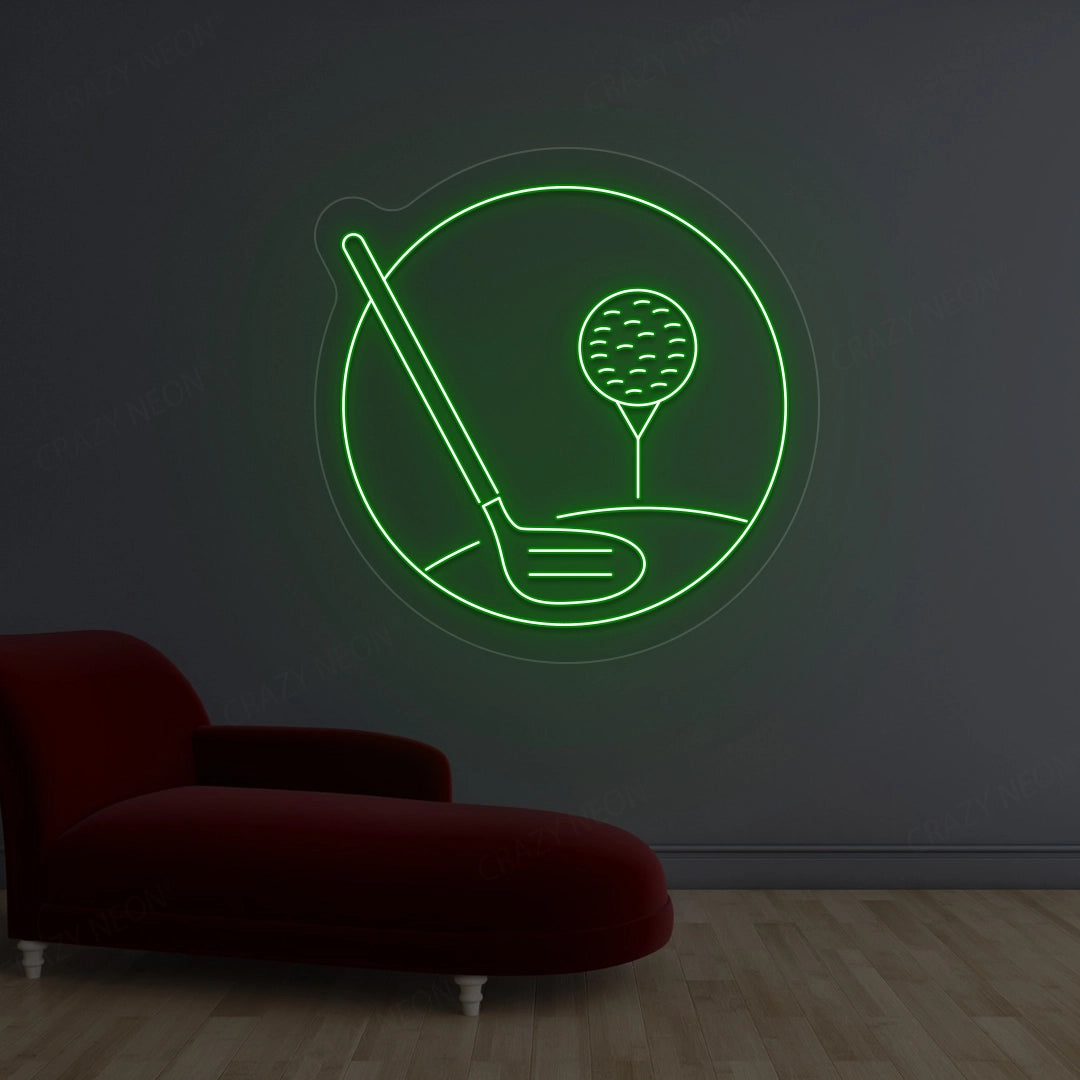 Golf Stick Neon Sign | Green