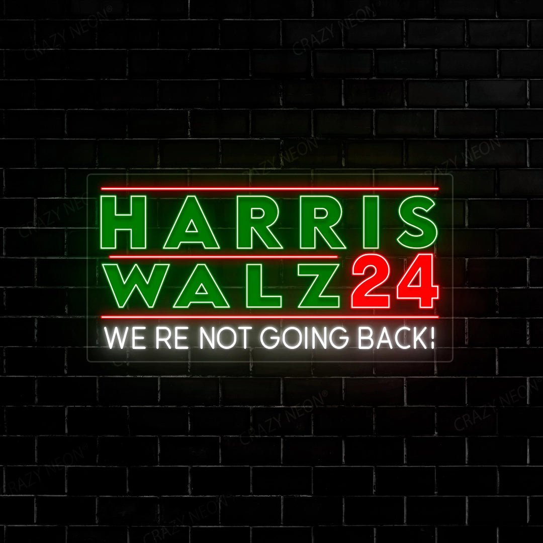 Harris Walz 24 Political Neon Sign