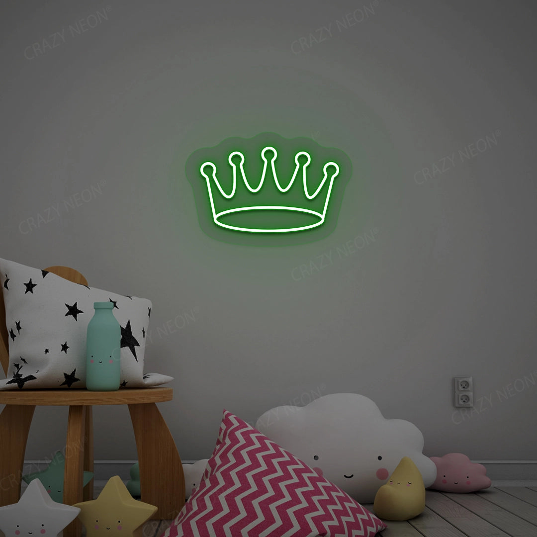 Crown Neon Sign | Green