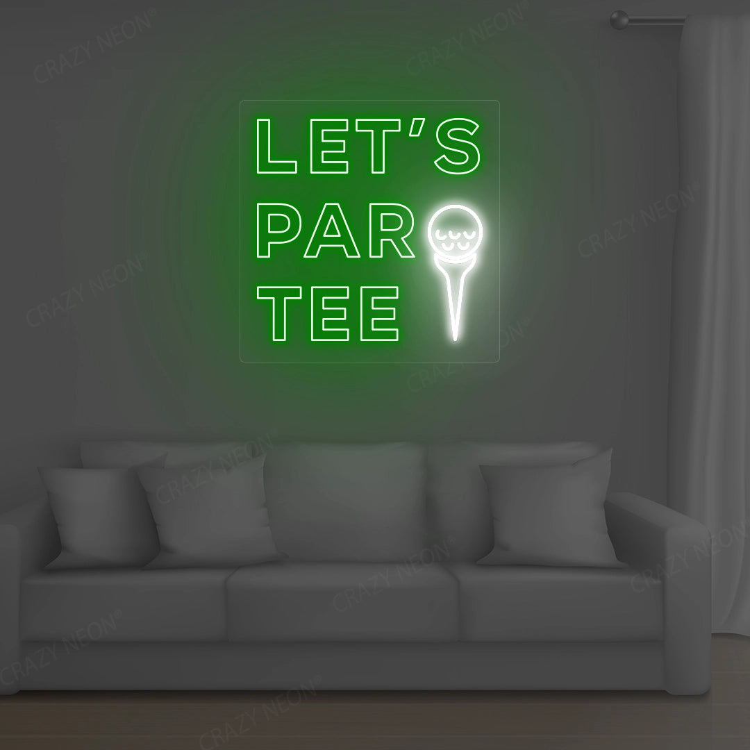 Let's Party Golf Neon Sign | green