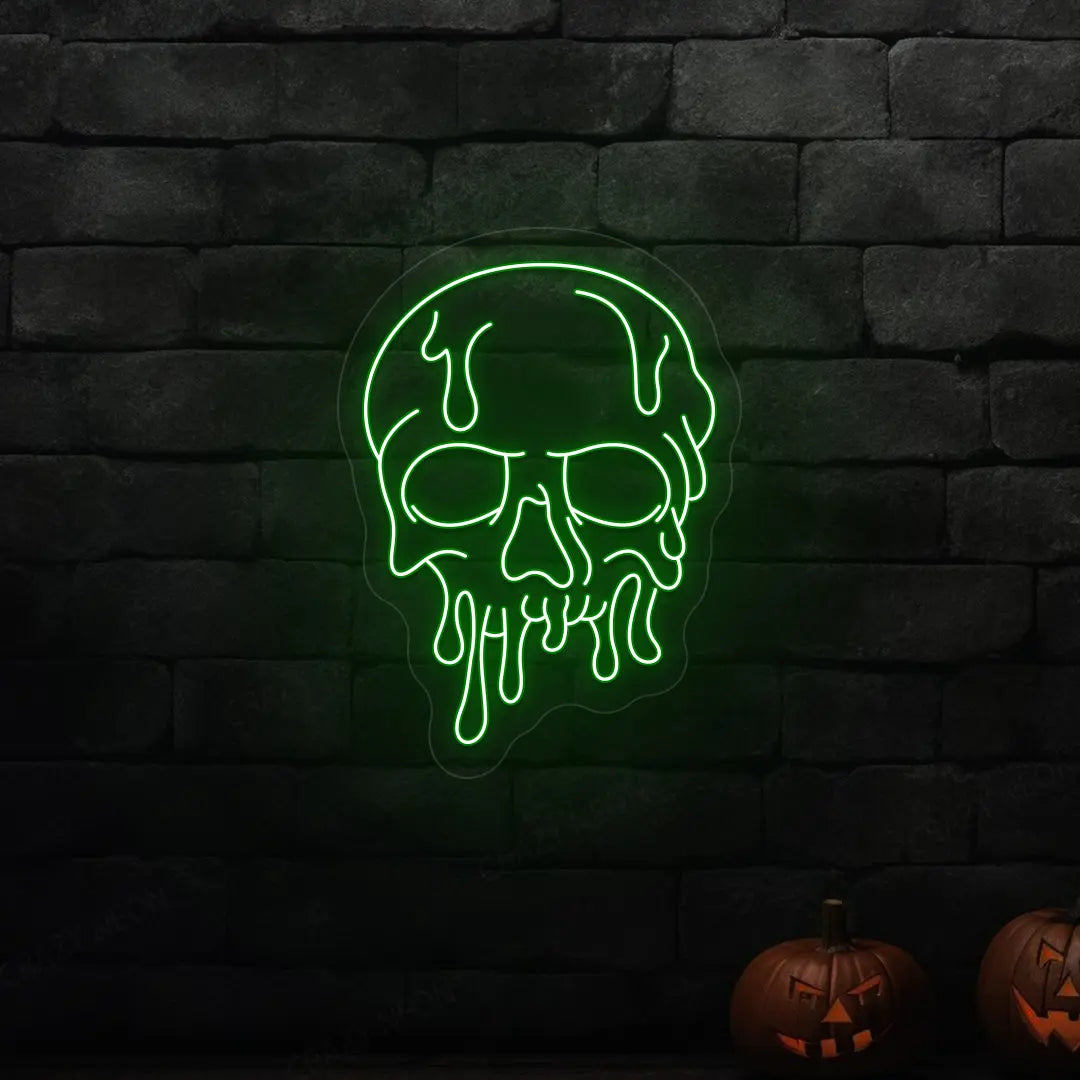 LED Skull Neon Sign | Green