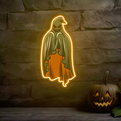 Sinister Green Ghost Neon Artwork | Orange