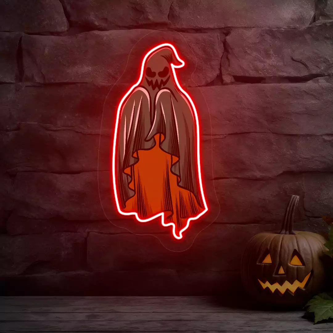 Sinister Green Ghost Neon Artwork | Red