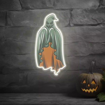 Sinister Green Ghost Neon Artwork | Warmwhite
