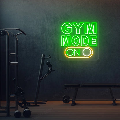 Gym Mode On Neon Sign | Green 