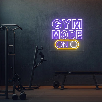 Gym Mode On Neon Sign | Purple