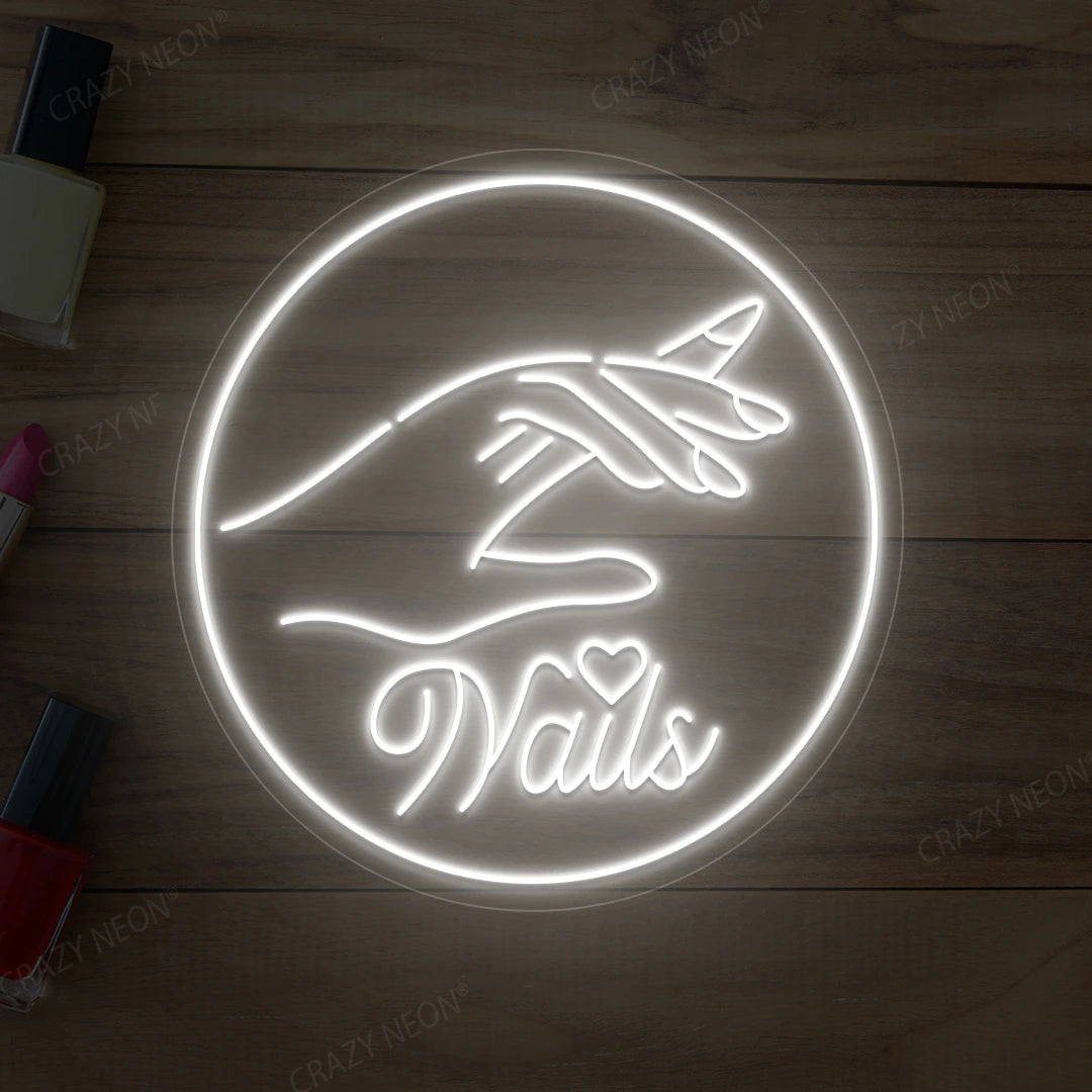 Hands with Nails Neon Sign | Warmwhite