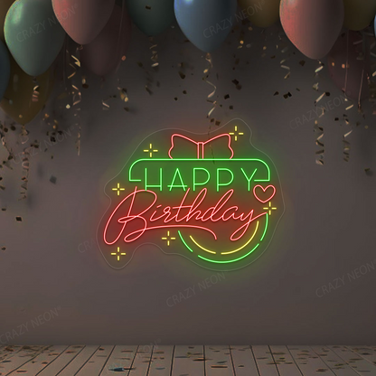 Birthday Gift Glow Neon Sign | Red