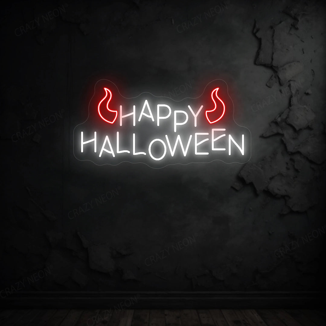 Happy Halloween Neon Sign | Red 