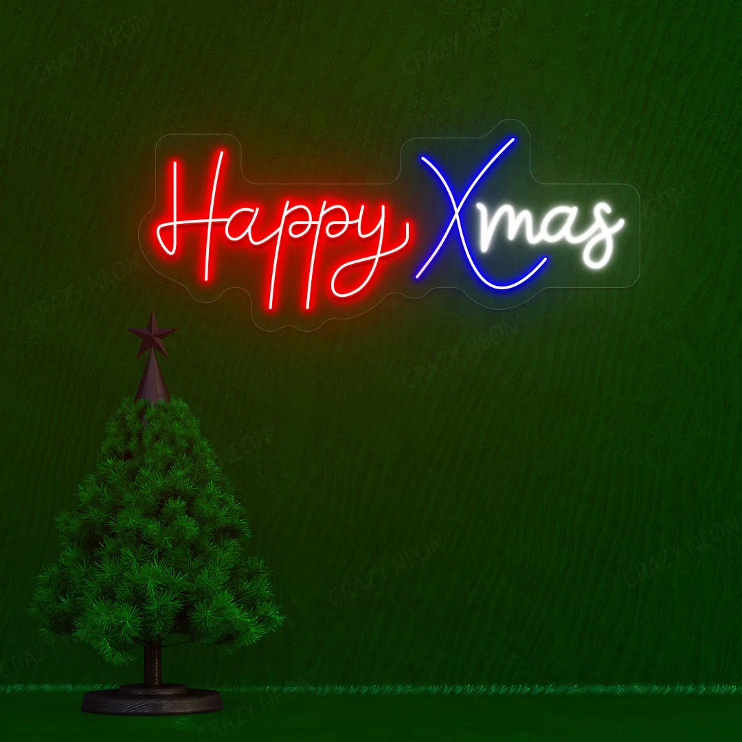 Happy Xmas Neon Sign | red