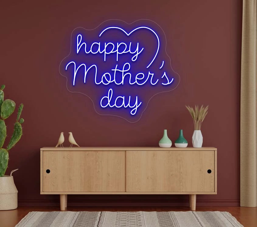 Happy Mother's Day Neon Sign | Blue 