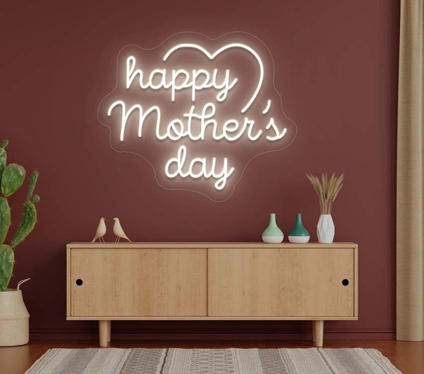 Happy Mother's Day Neon Sign | Warm White 