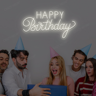 Happy Birthday LED Neon Sign | Warmwhite