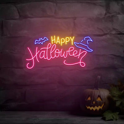 Happy Halloween Neon Sign | Pink