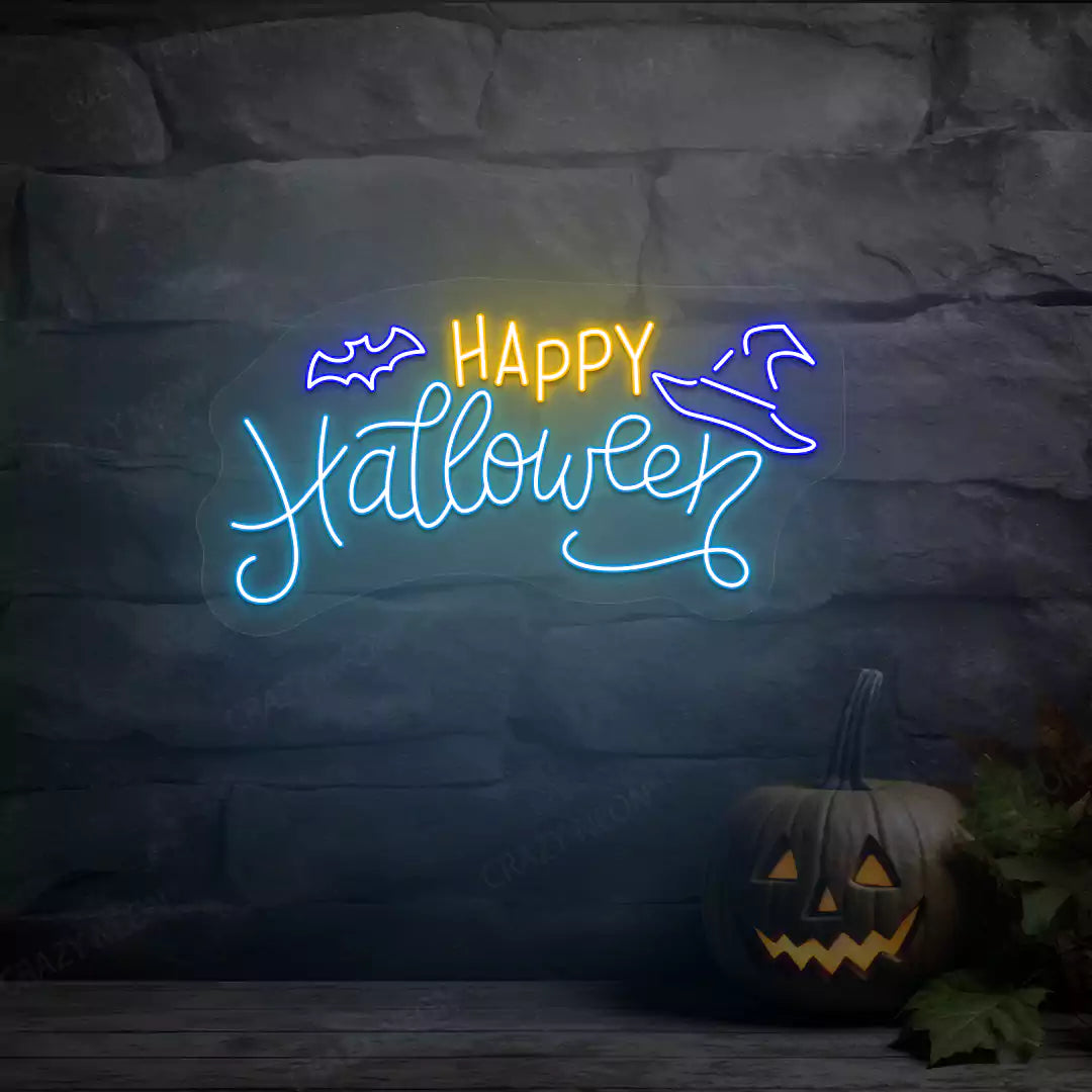 Happy Halloween Neon Sign | Iceblue