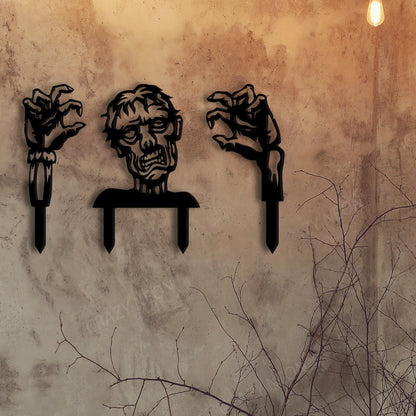 Zombie Metal Wall Art Sign