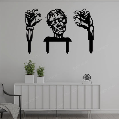 Zombie Metal Wall Art Sign