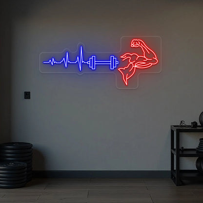 Heartbeat And Muscle Neon Sign