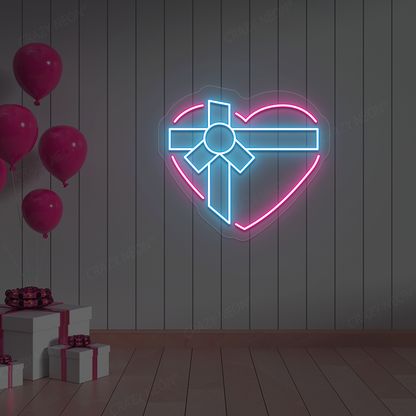 Gifted Heart Neon Sign | Pink