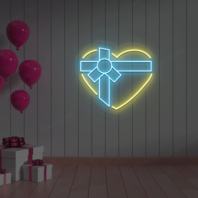 Gifted Heart Neon Sign | Yellow