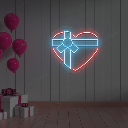 Gifted Heart Neon Sign | Red