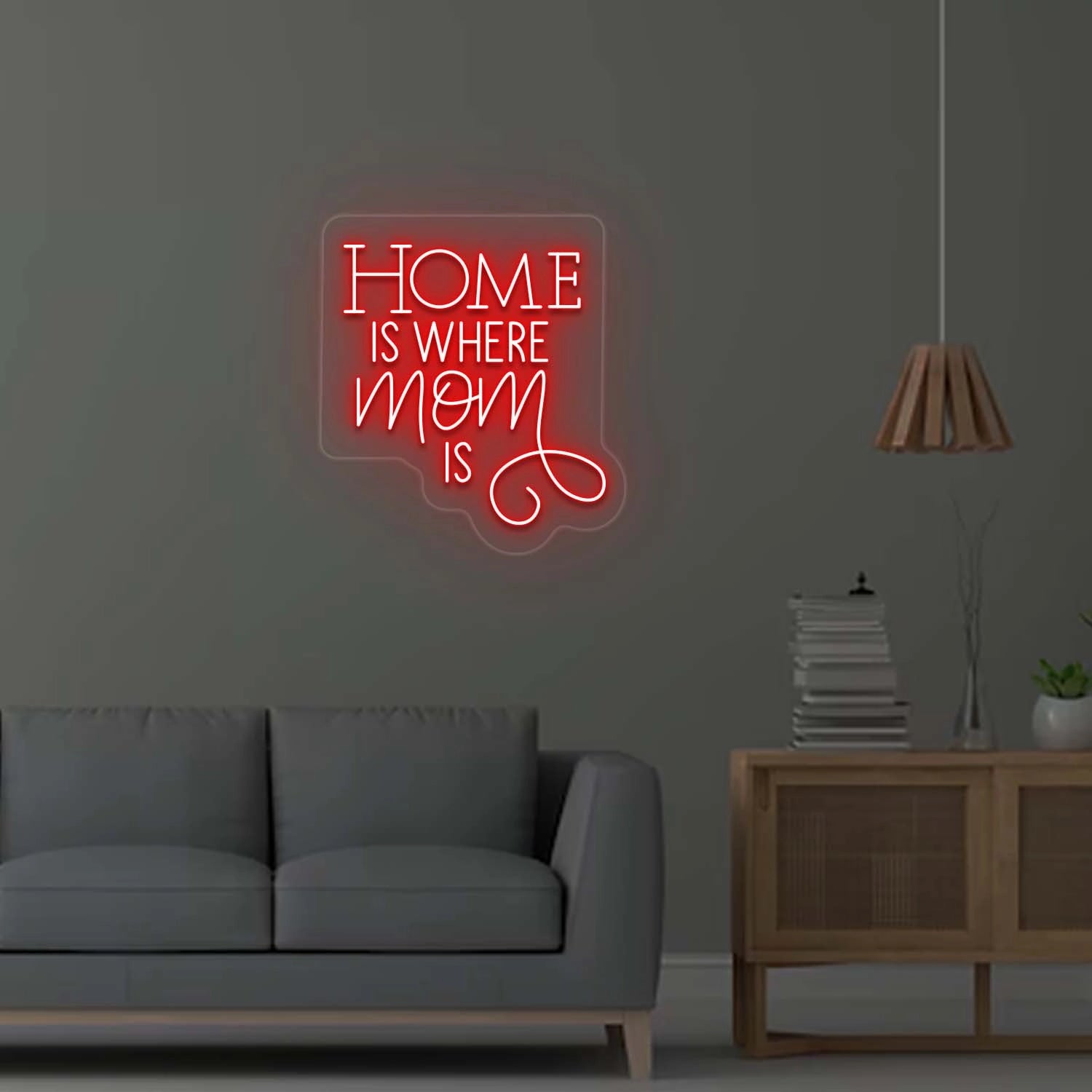 Home is where Mom is Neon Sign | Red