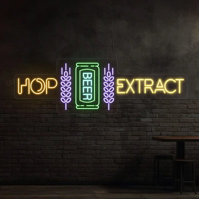 Craft Beer Hop Extract Neon Sign | Yellow