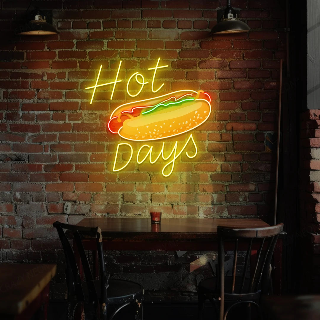 Hot Dog Neon Sign