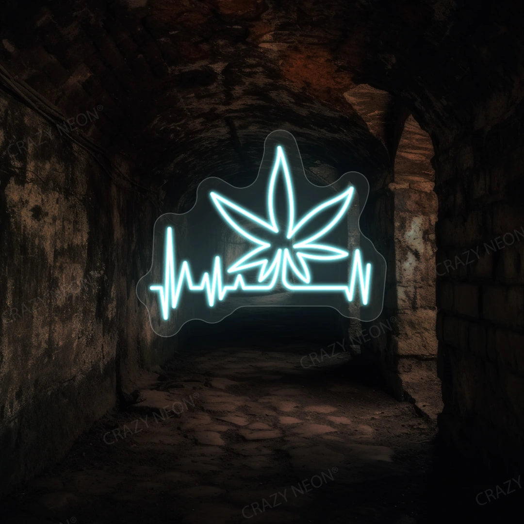 Weed Beat Neon Sign | Iceblue