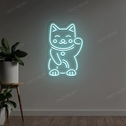 Charming Cat Neon Sign | Iceblue