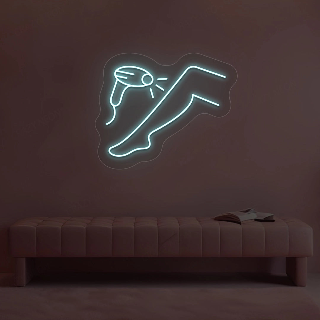 Laser Hair Removal Neon sign | Ice Blue 