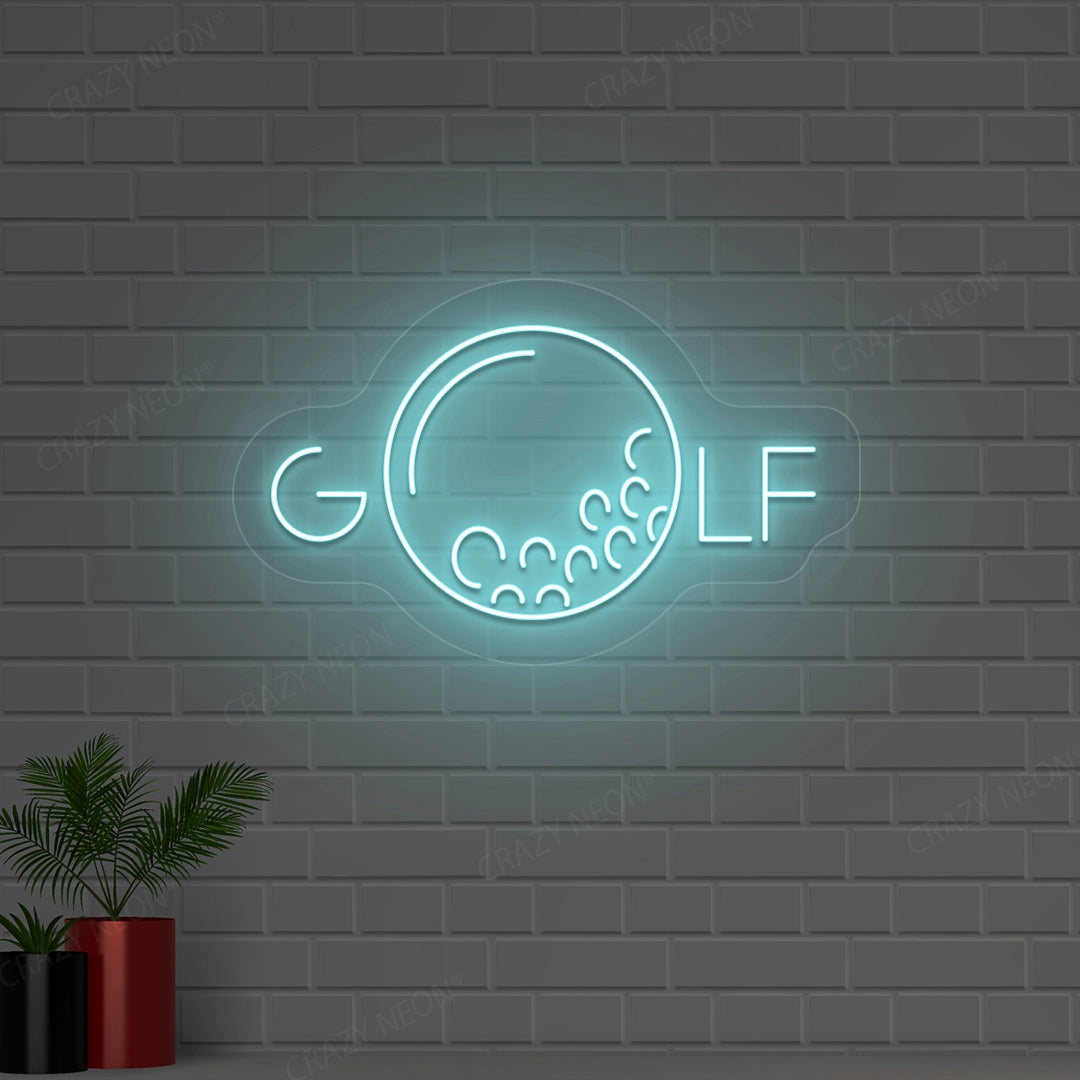 Golf Neon Sign | Iceblue