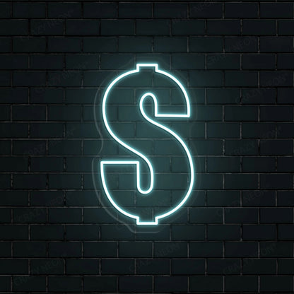 Dollar Neon Sign | Iceblue