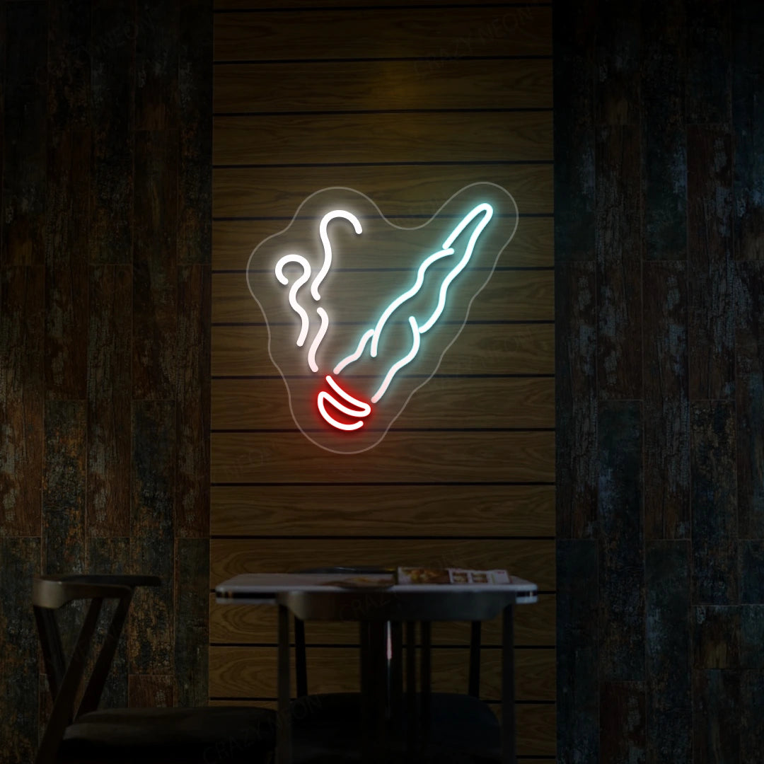 Smoke Cigar Neon Sign | Iceblue