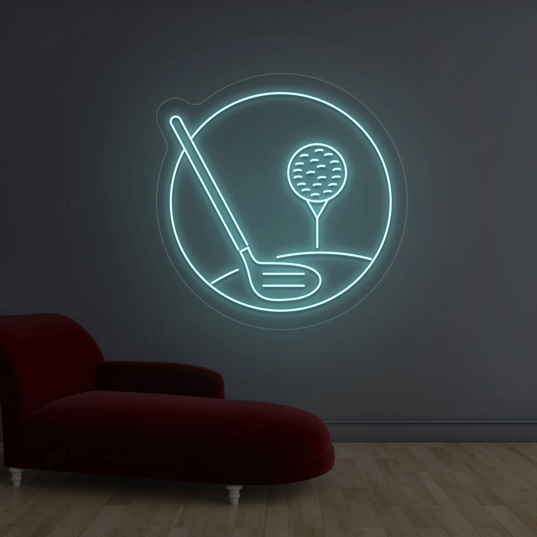 Golf Stick Neon Sign | Iceblue